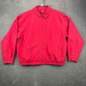Antigua‎ Mens Red Full Zip Golf Windbreaker Jacket Size XL